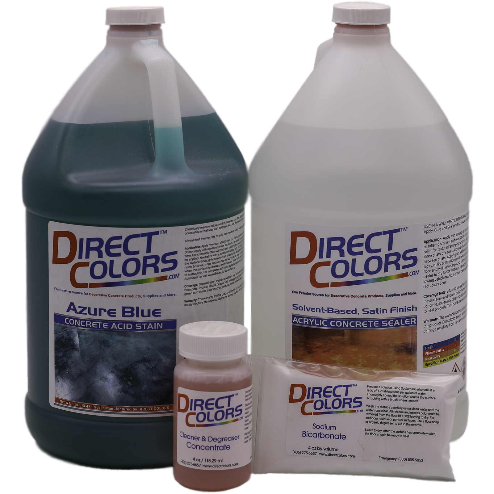 Concrete Acid Stain Kit For 200 Sq Ft Direct Colors