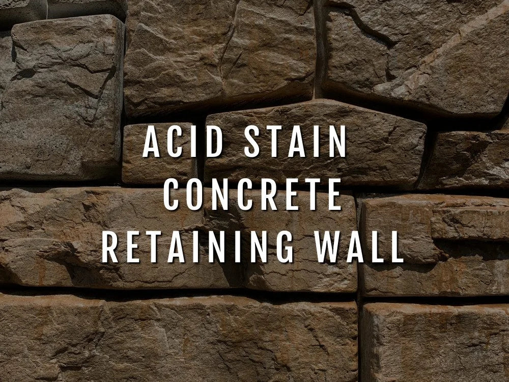 How to Acid Stain Concrete Retaining Wall