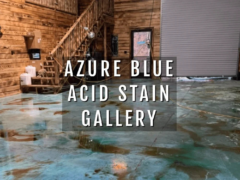 Azure Blue Concrete Acid Stain