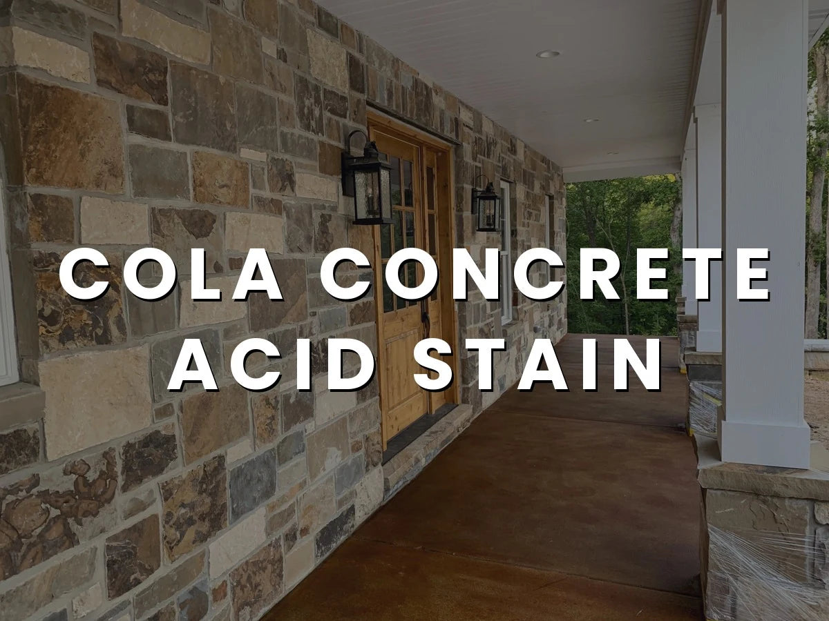 A finished front porch of an earthy brick estate home, enhanced by the warm hues of Cola EverStain™