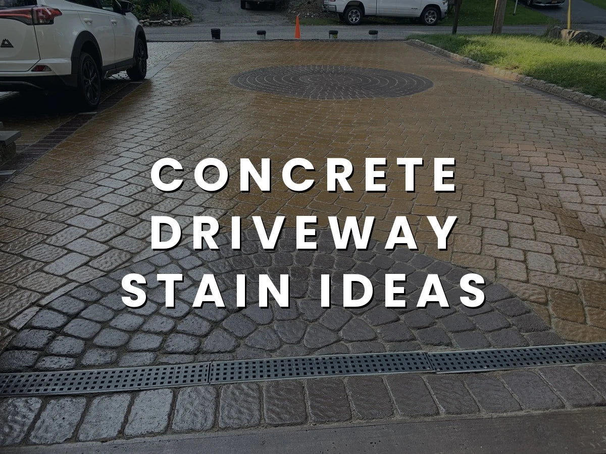 Stained concrete driveway design