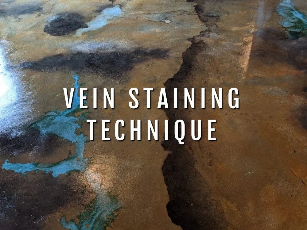 How To Create A Vein Effect On Concrete With Acid Stain Colors