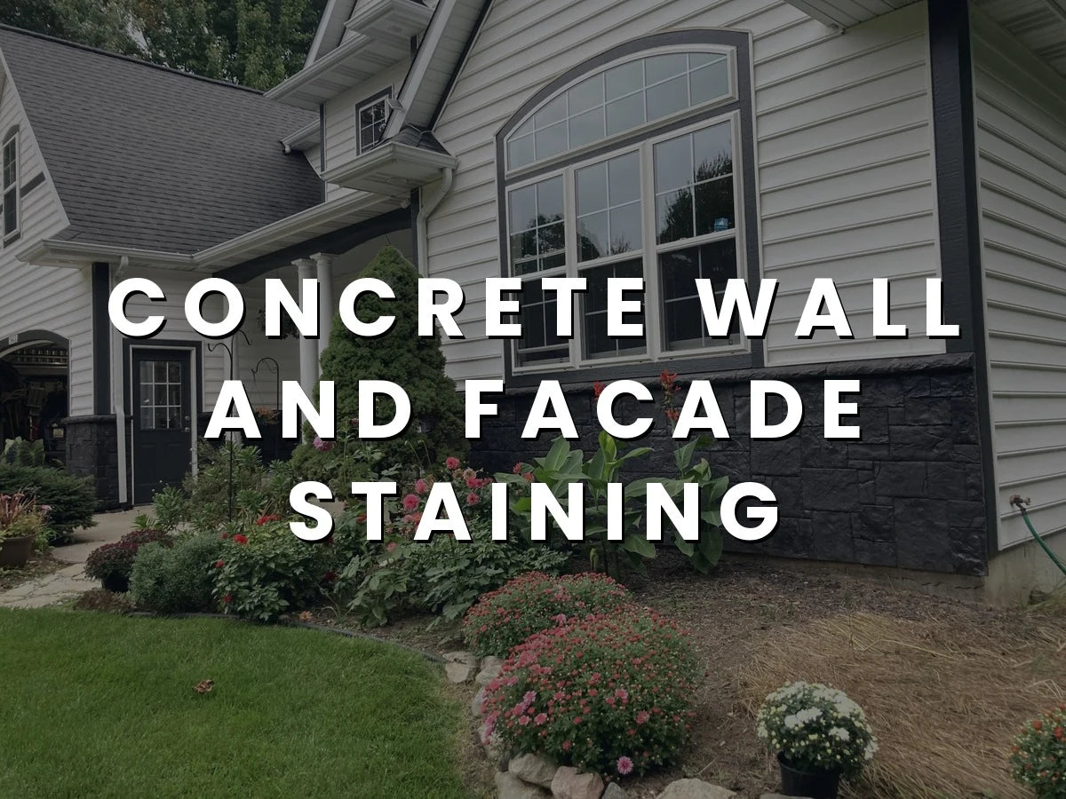 Full view of the house showcasing its finished Portico Black stone facade transformation