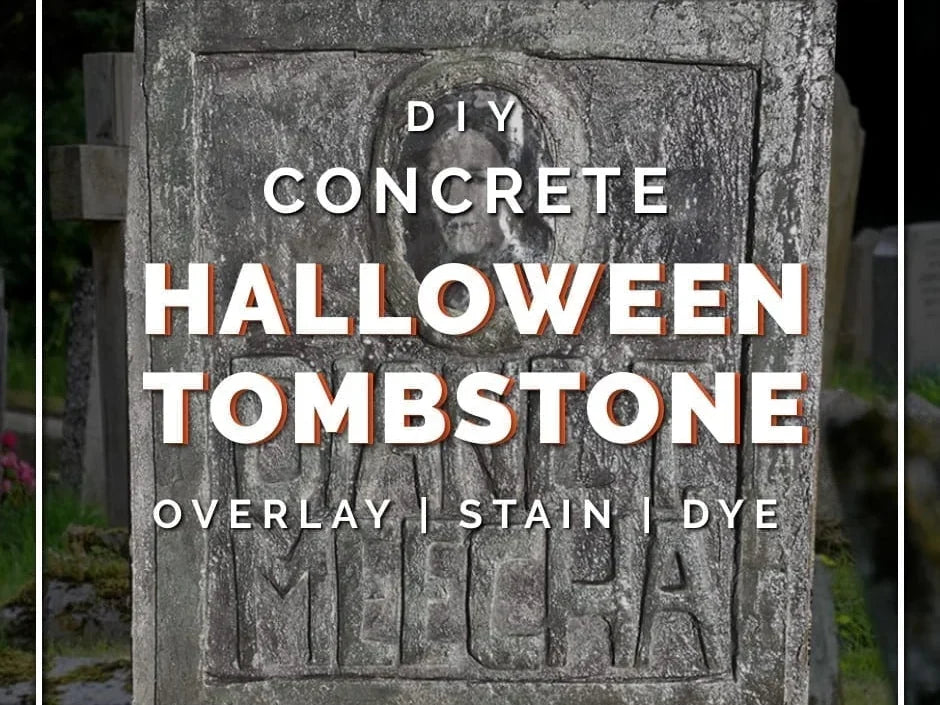 DIY Concrete Halloween Tombstone