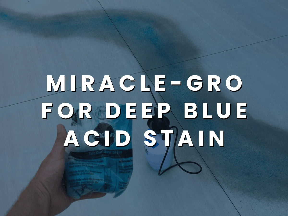Use Miracle Gro to intensify the blue hues of acid stain