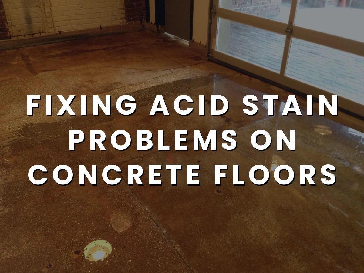 Concrete floor showing staining problems from a Malayan Buff Vibrance™ dye application