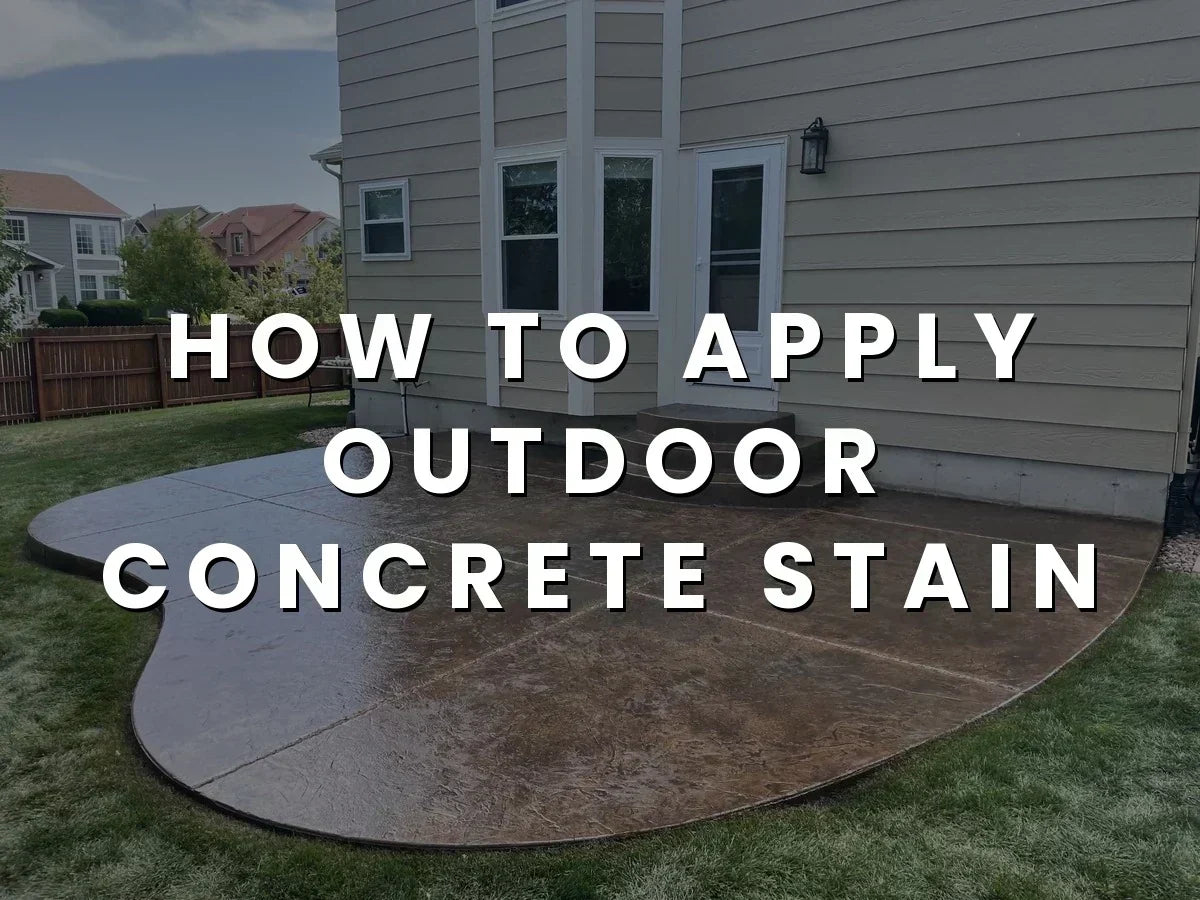 Revitalized integrally colored stamped concrete patio after application of Driftwood Antiquing™ Stain