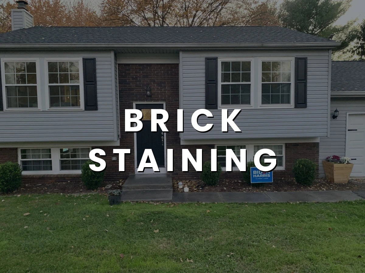 Stained brick house