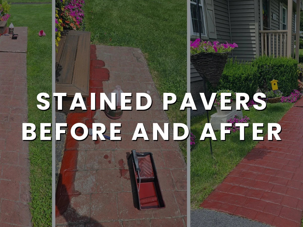 restore faded front walkway pavers for 120 portico terracotta stain