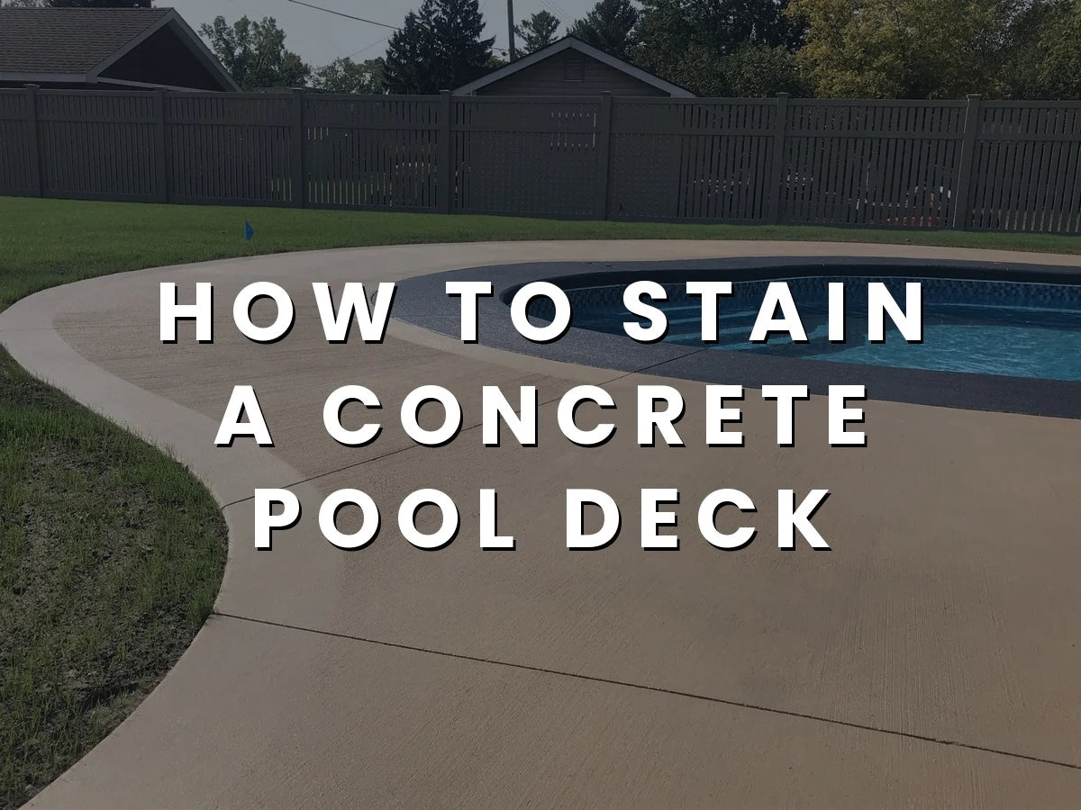 easytint stained broomed concrete pool deck khaki charcoal coping