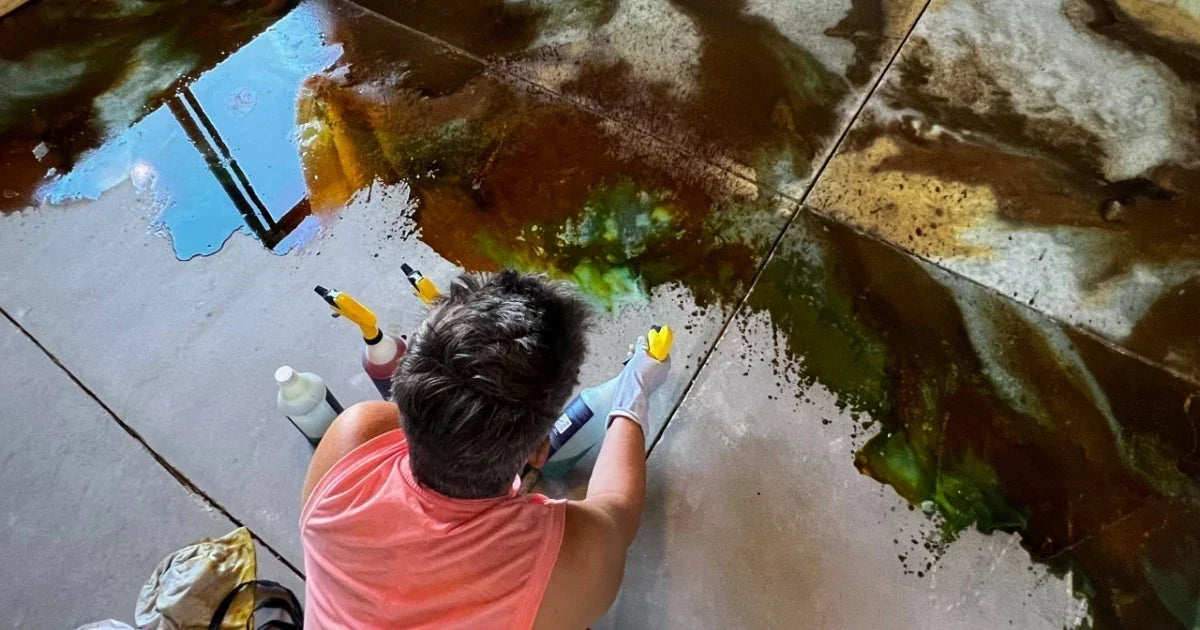 How to Acid Stain Concrete: Test First, Then Stain