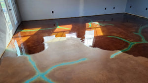 Applying first coat of sealer