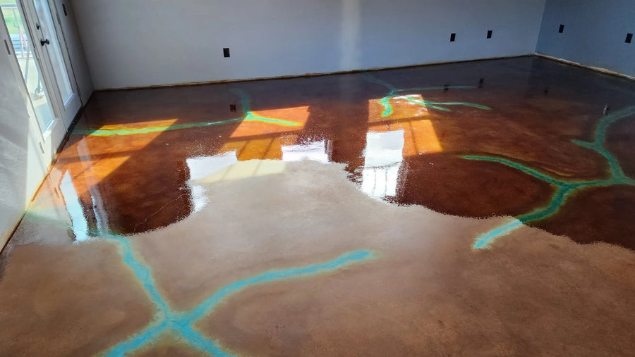 Applying first coat of sealer