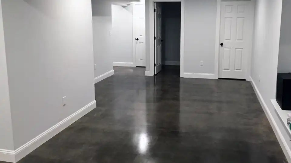 Tinted sealer floors with Aquatint charcoal