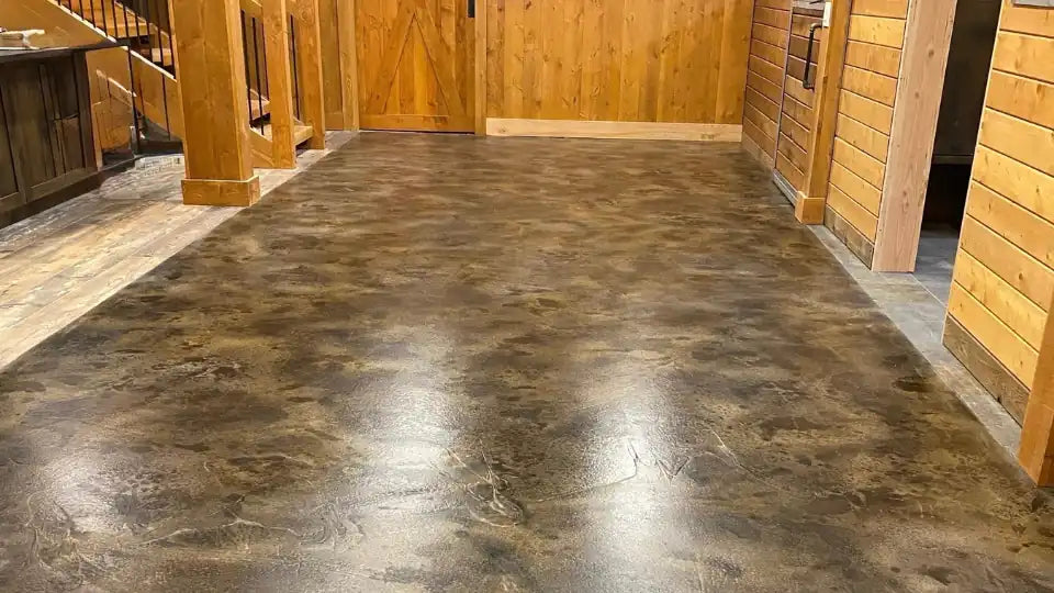 Water-based stain floors - color molasses