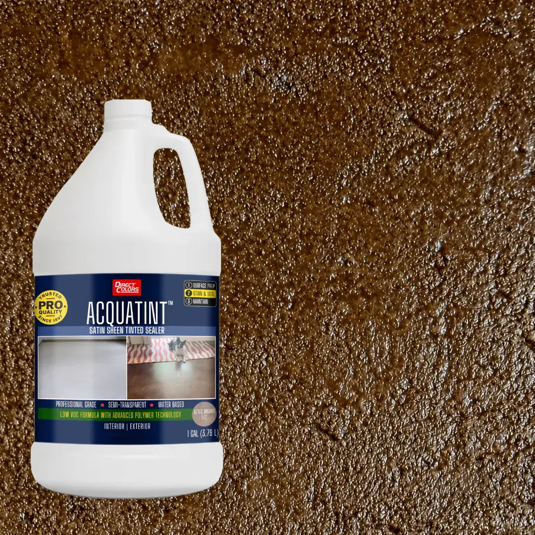 1 gallon of AcquaTint™ PRO Colored Sealer in 502 Aztec Brown
