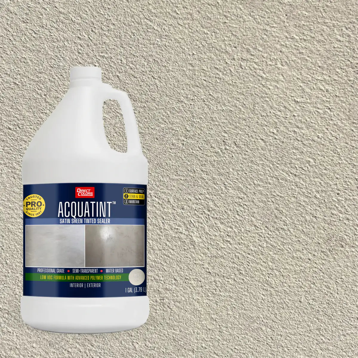 1 gallon of AcquaTint™ PRO Colored Sealer in 504 Buff