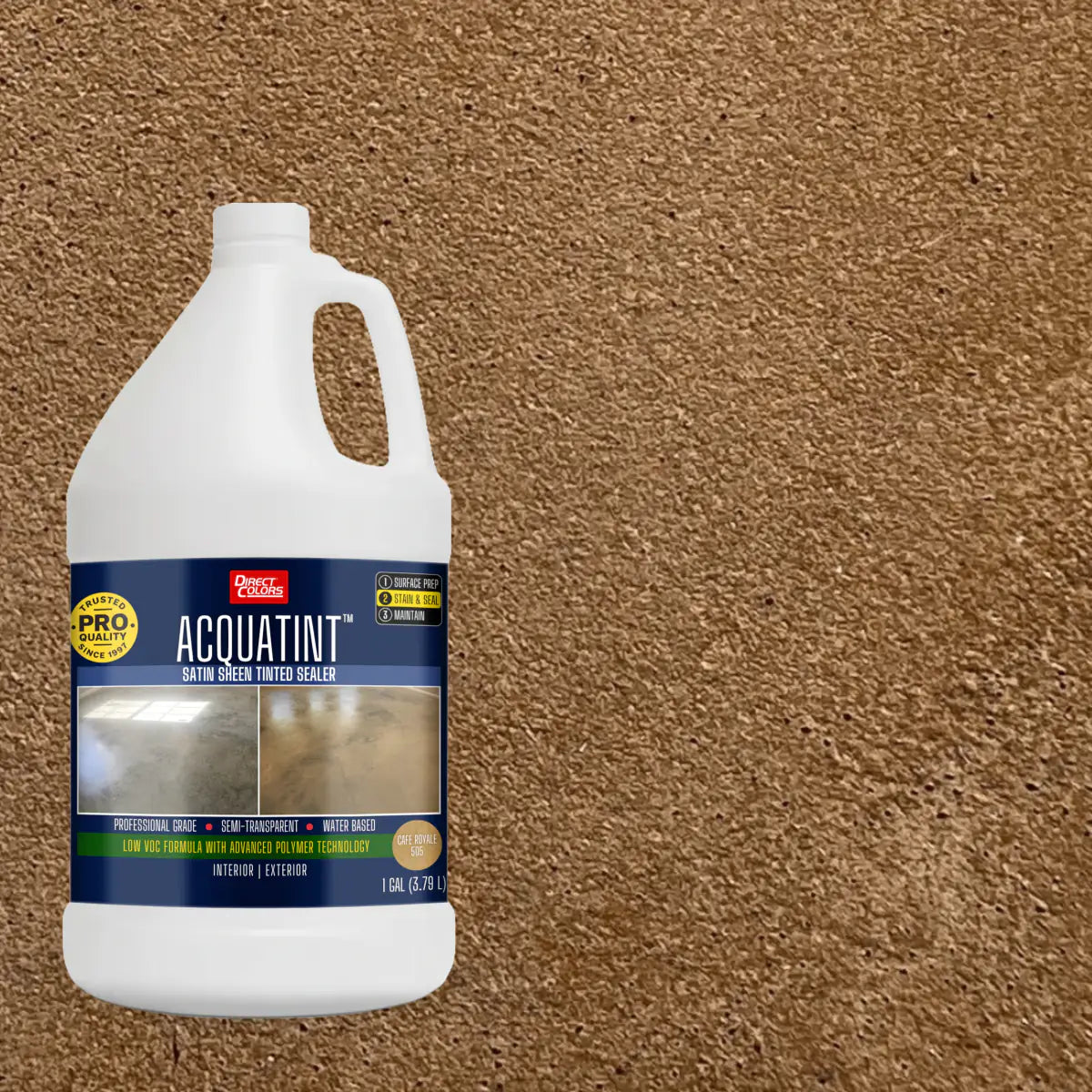 1 gallon of AcquaTint™ PRO Colored Sealer in 505 Cafe Royale