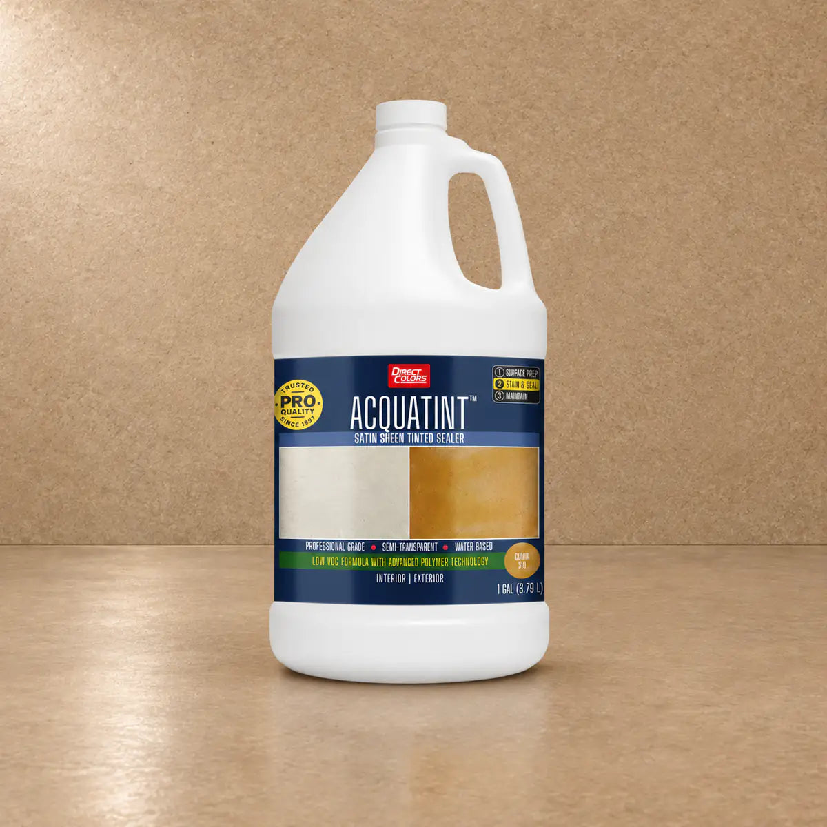 1 gallon of AcquaTint™ PRO Colored Sealer in 510 Cumin