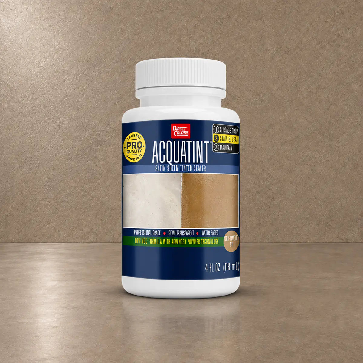 4 ounces of AcquaTint™ PRO Colored Sealer in 511 Driftwood