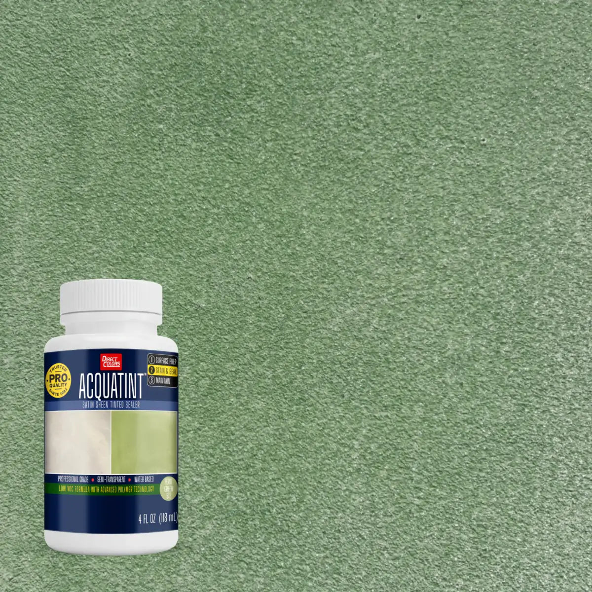 4 ounces of AcquaTint™ PRO Colored Sealer in 512 Fern Green