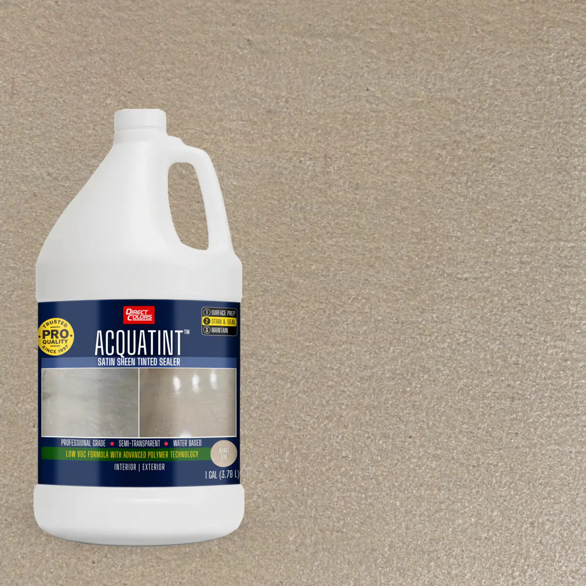 1 gallon of AcquaTint™ PRO Colored Sealer in 516 Khaki