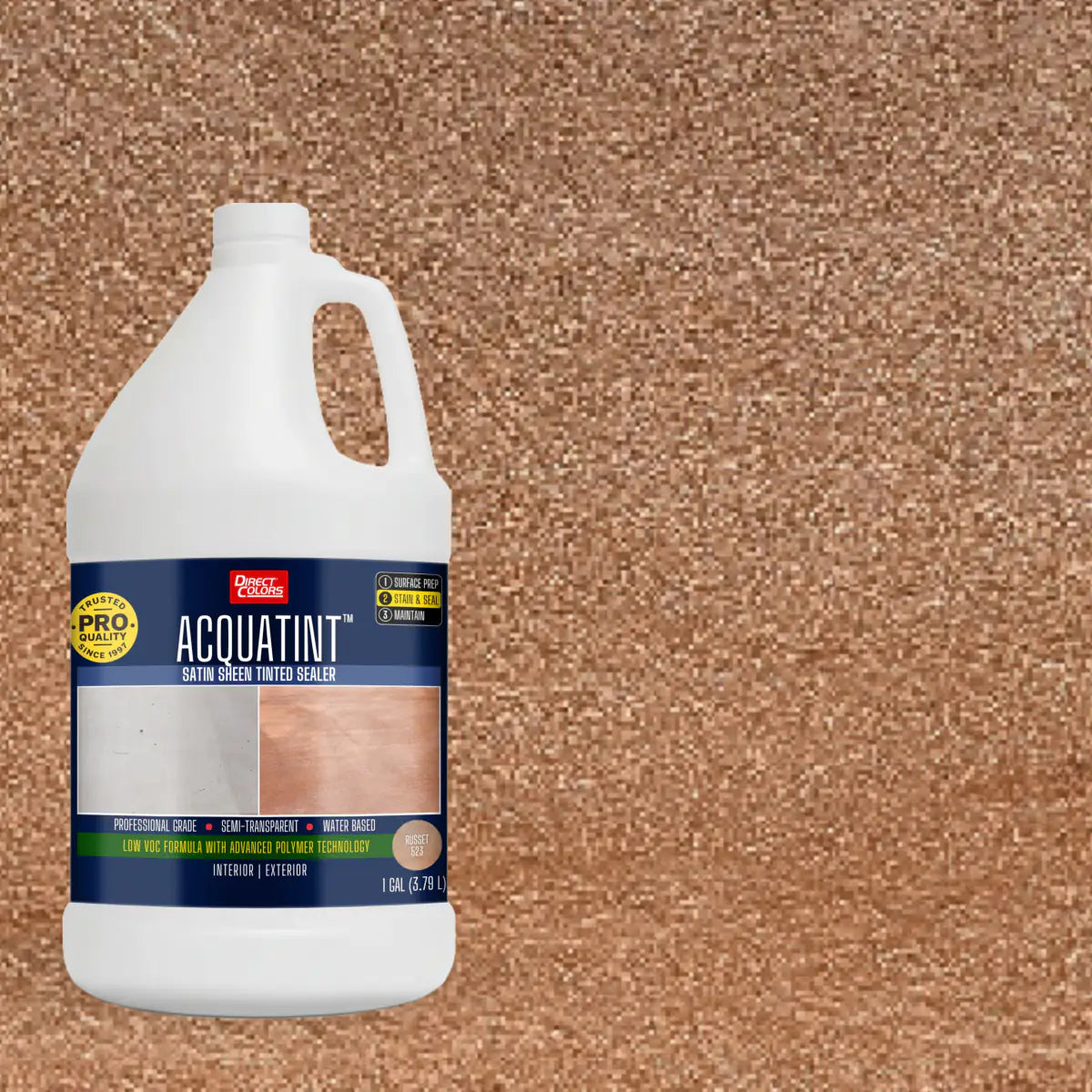 1 gallon of AcquaTint™ PRO Colored Sealer in 523 Russet