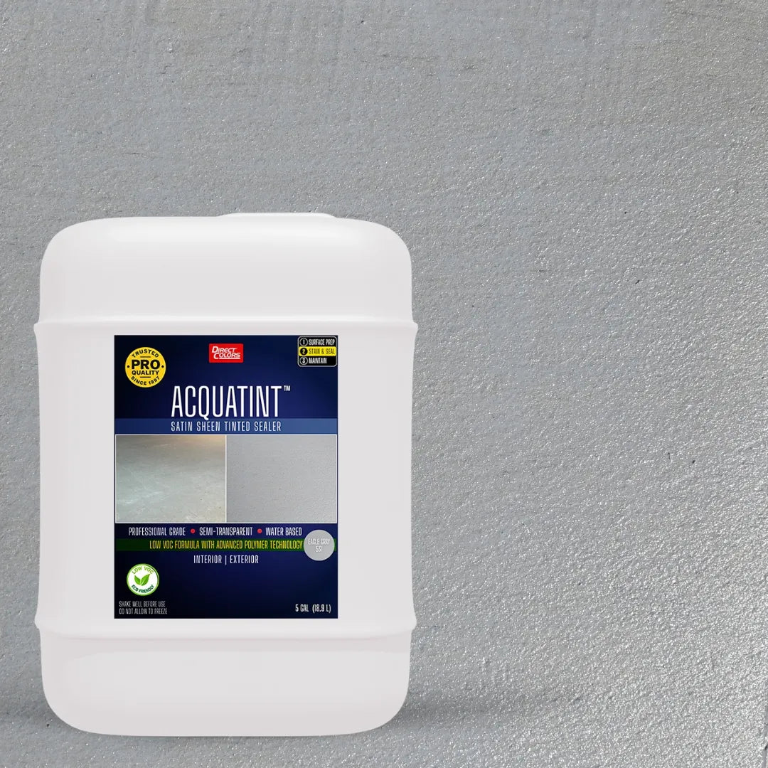5 gallons of AcquaTint™ PRO Colored Sealer in 531 Eagle Gray