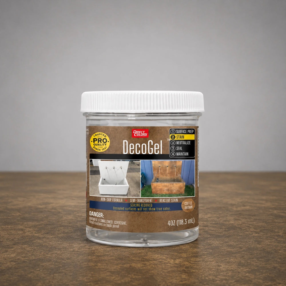 4 ounces of DecoGel™ Acid Stain in Coffee Brown