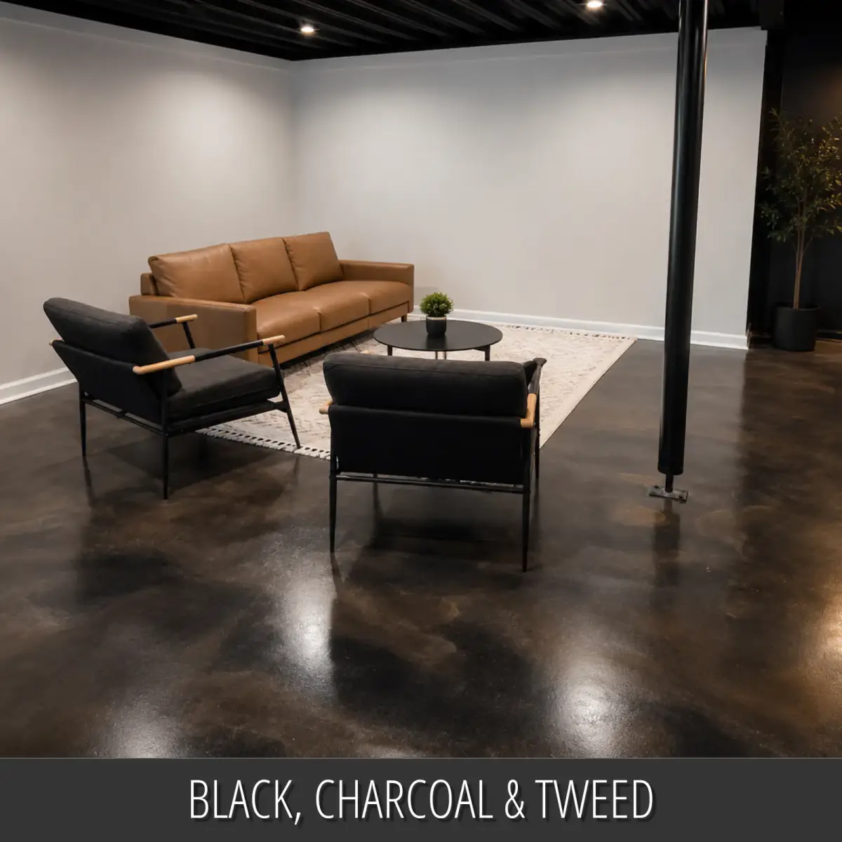 Vibrance Concrete Dye 322 Tweed stained concrete floor project