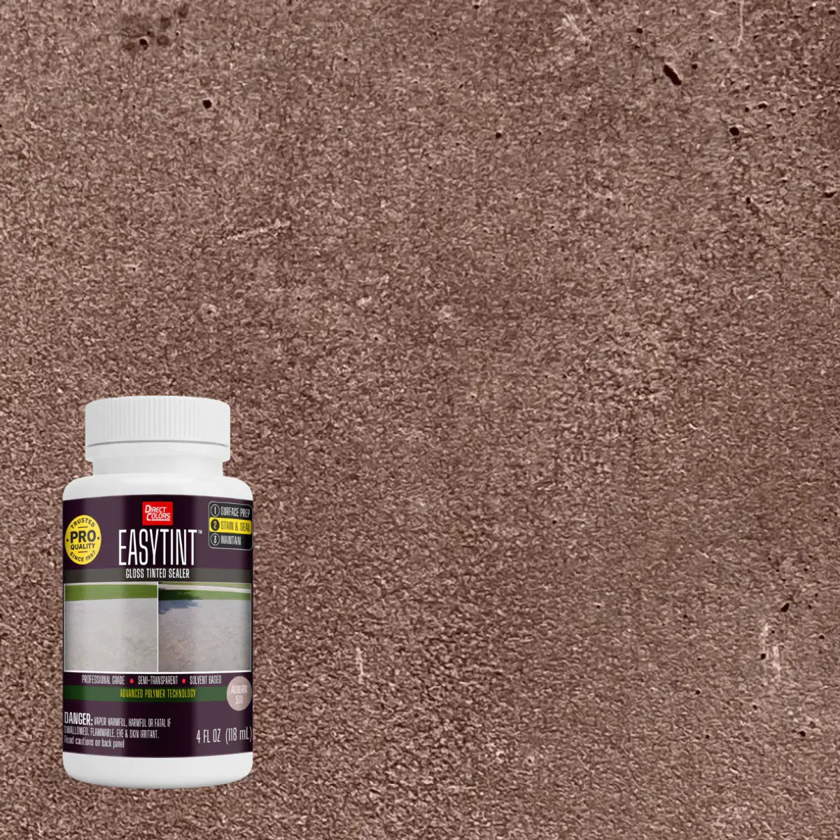 4 ounces of EasyTint™ Tinted Concrete Sealer in 501 Auburn