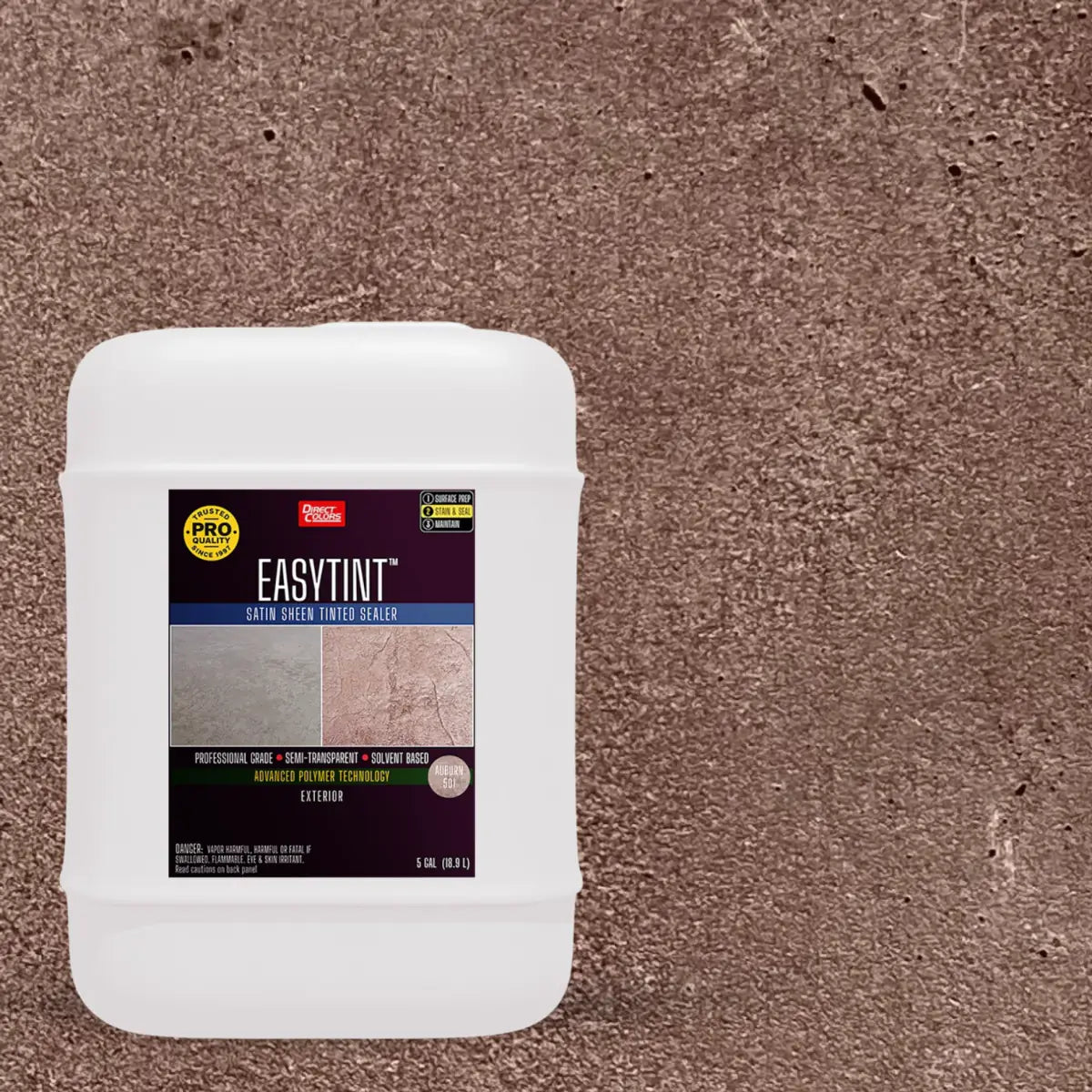5 gallons of EasyTint™ Tinted Concrete Sealer in 501 Auburn