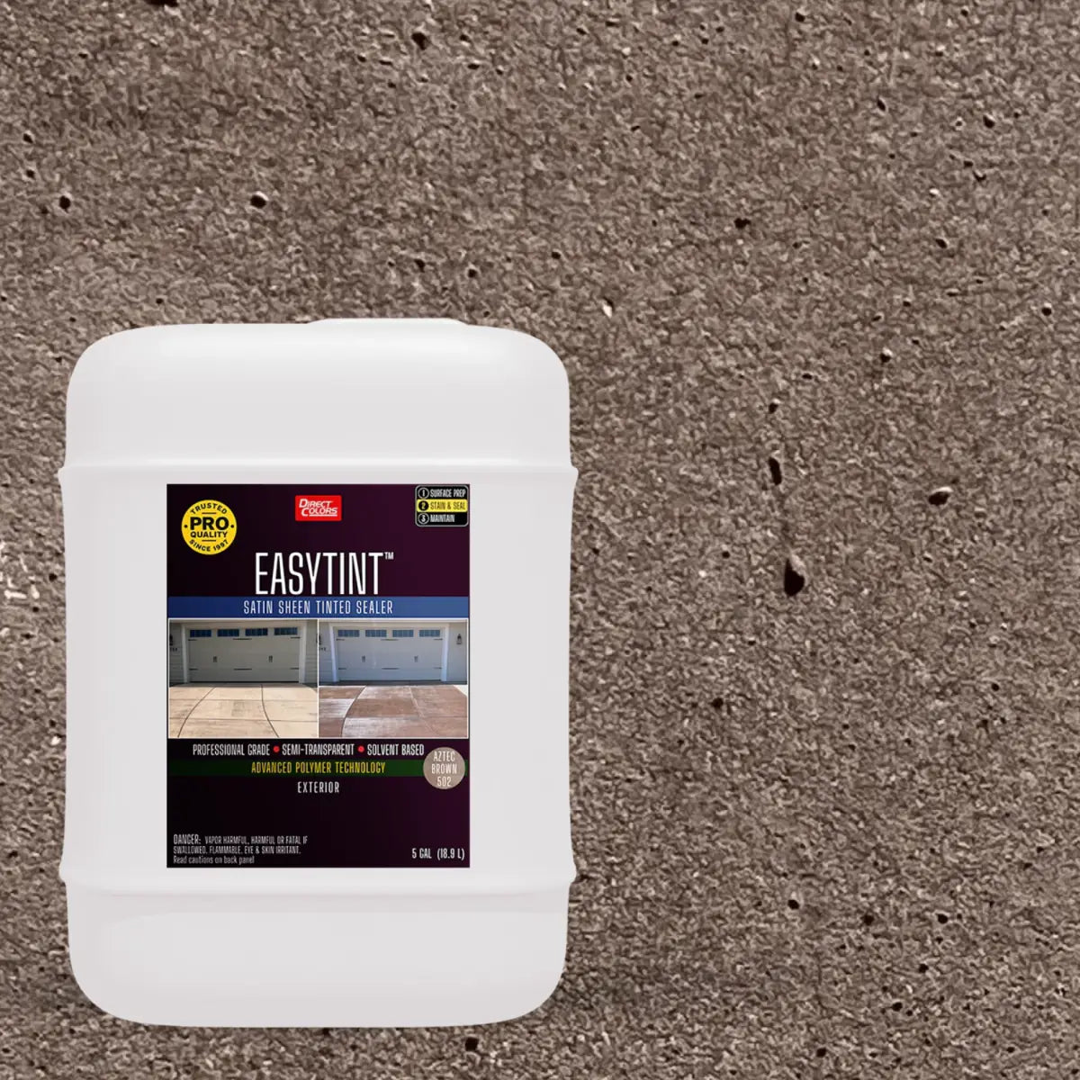 5 gallons of EasyTint™ Tinted Concrete Sealer in 502 Aztec Brown