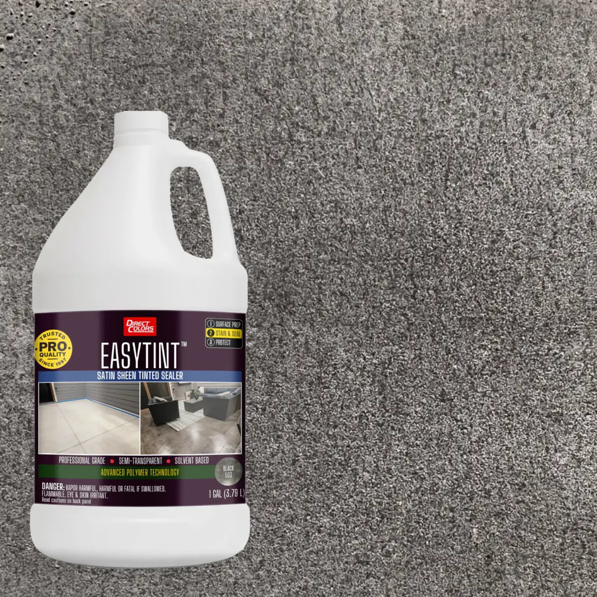1 gallon of EasyTint™ Tinted Concrete Sealer in 503 Black