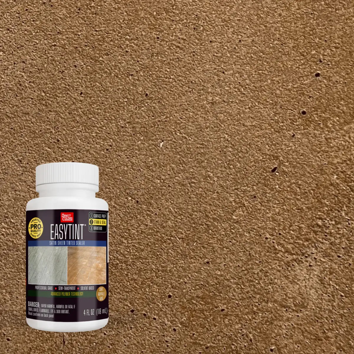 4 ounces of EasyTint™ Tinted Concrete Sealer in 505 Cafe Royale