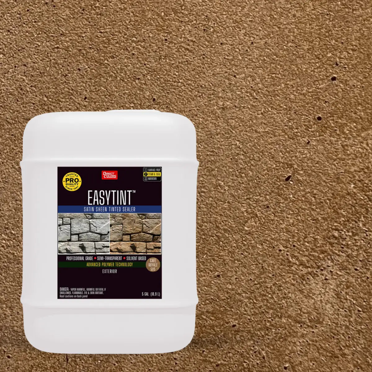 5 gallons of EasyTint™ Tinted Concrete Sealer in 505 Cafe Royale