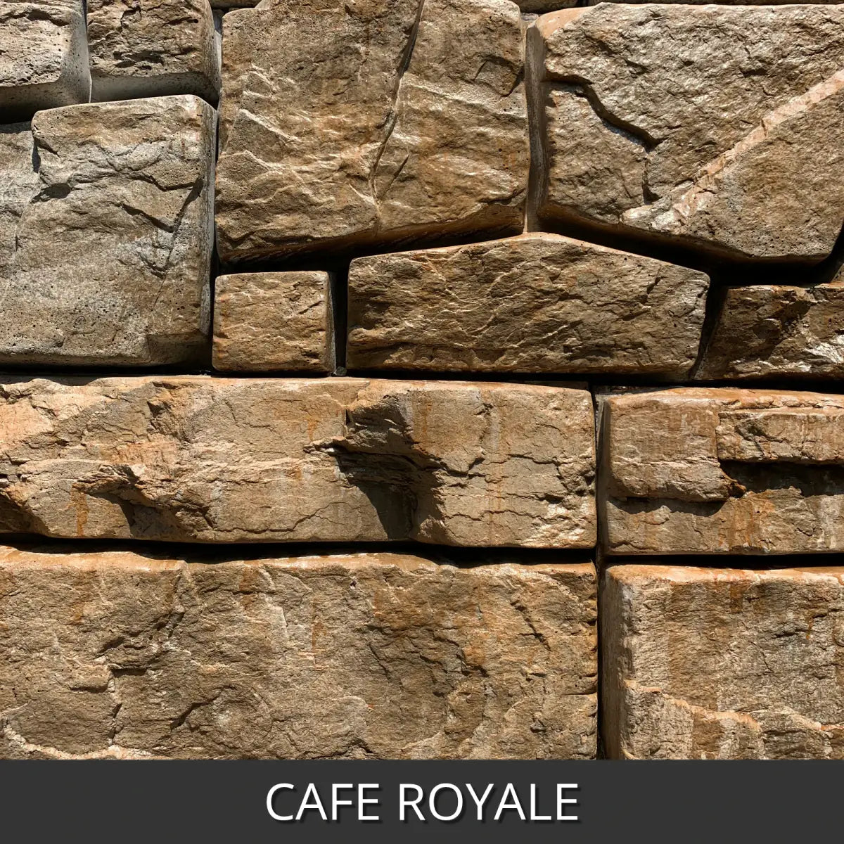 Close view of a sealed stone veneer wall, EasyTint™ Tinted Concrete Sealer in 505 Cafe Royale