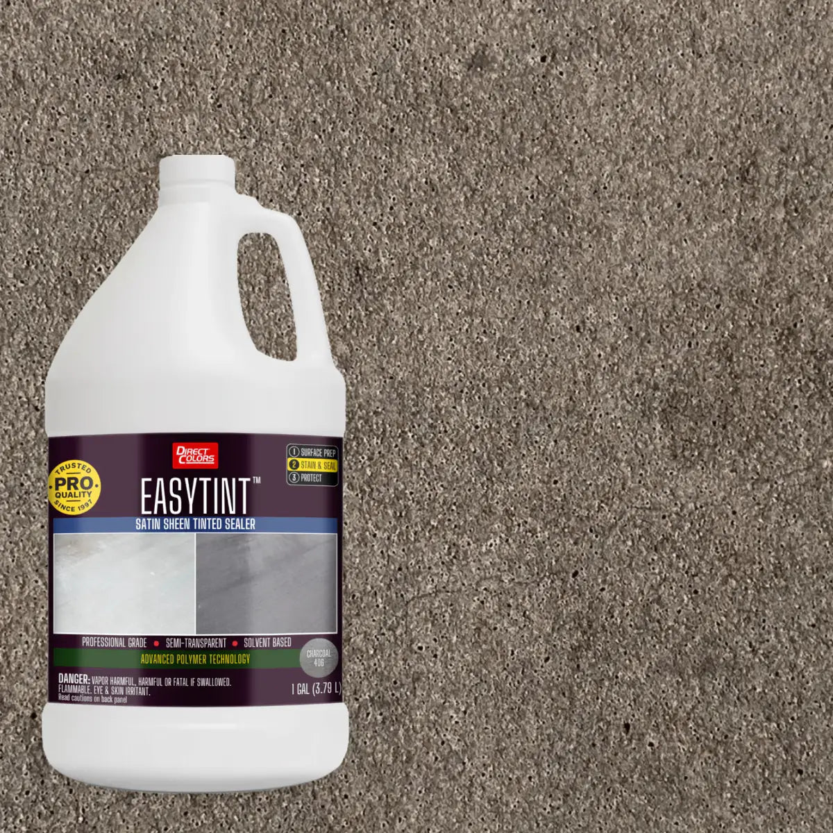 1 gallon of EasyTint™ Tinted Concrete Sealer in 506 Charcoal