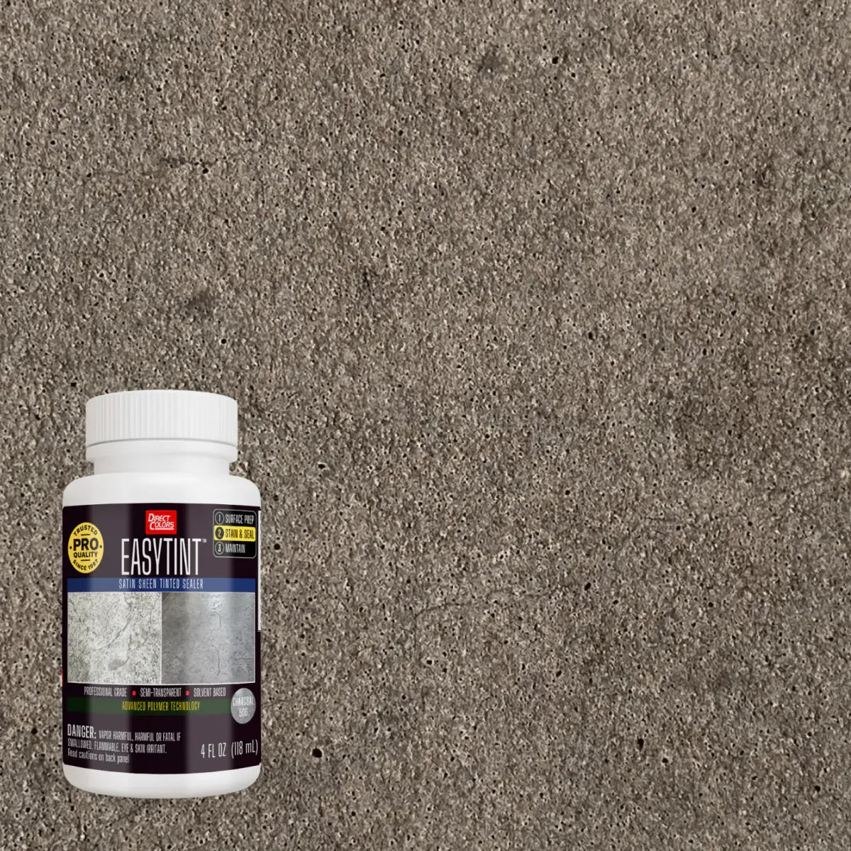 4 ounces of EasyTint™ Tinted Concrete Sealer in 506 Charcoal