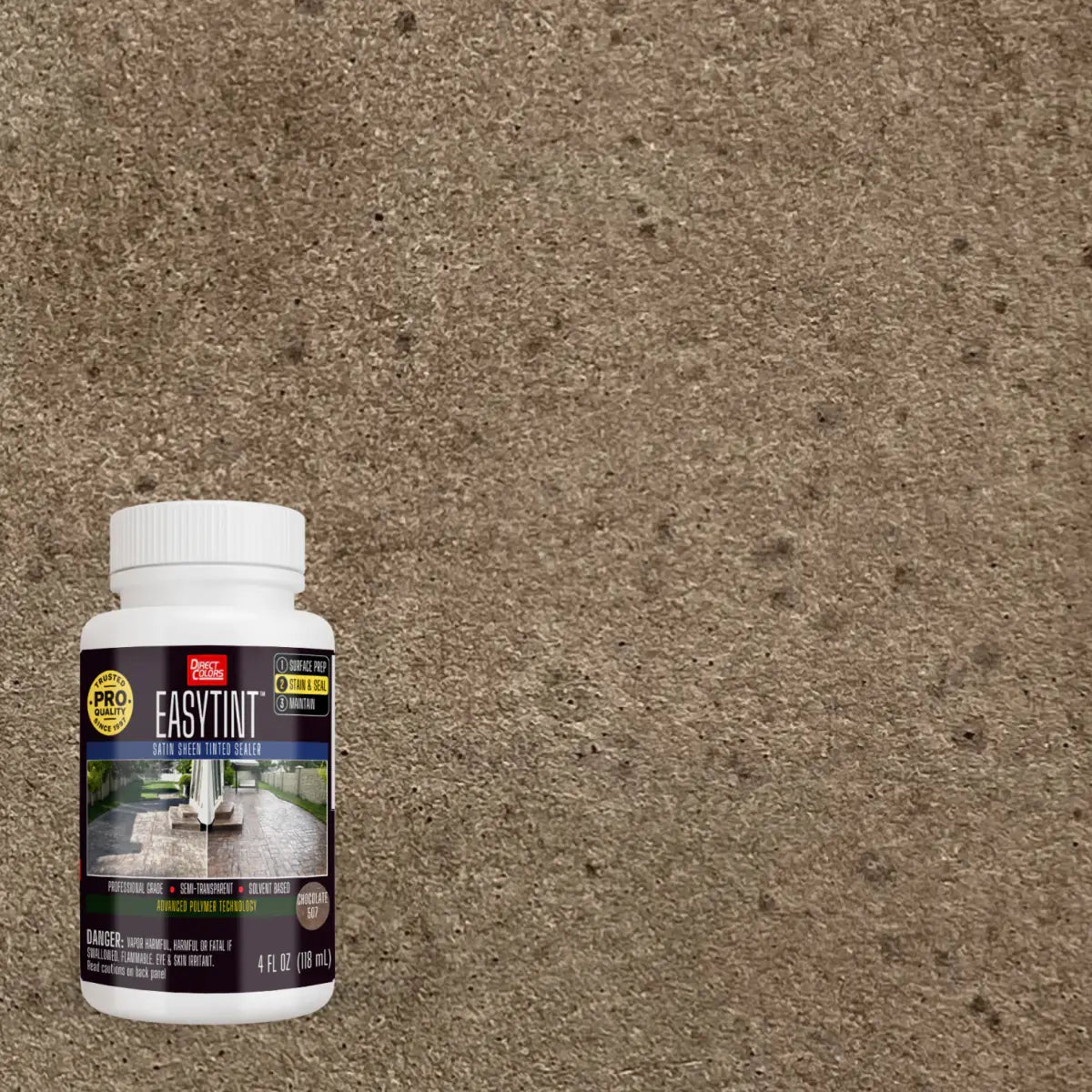 4 ounces of EasyTint™ Tinted Concrete Sealer in 507 Chocolate