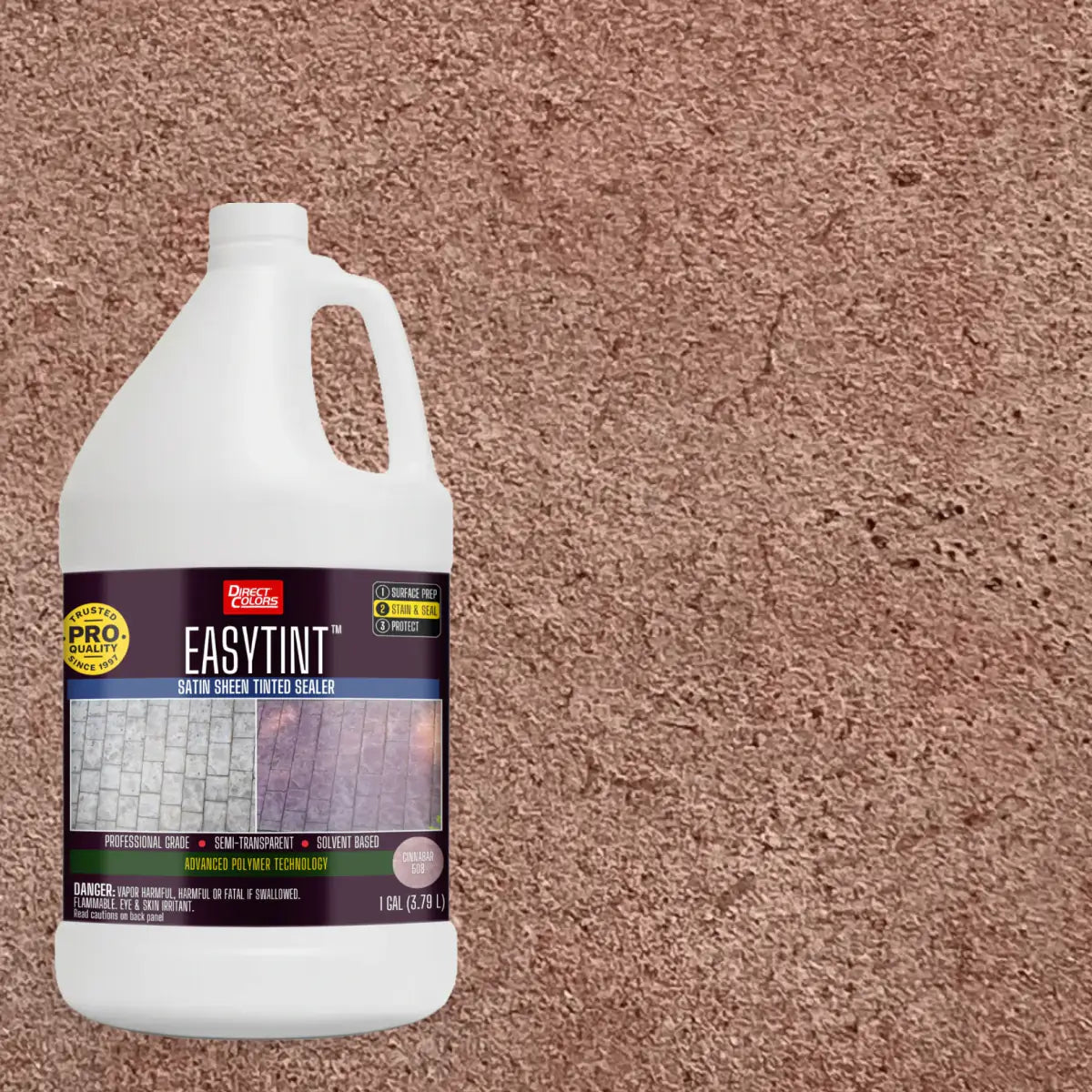 1 gallon of EasyTint™ Tinted Concrete Sealer in 508 Cinnabar