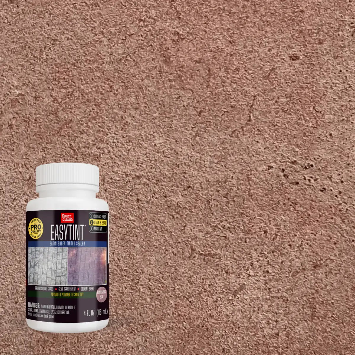 4 ounces of EasyTint™ Tinted Concrete Sealer in 508 Cinnabar