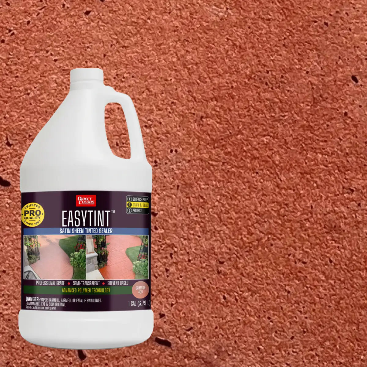 1 gallon of EasyTint™ Tinted Concrete Sealer in 509 Crimson