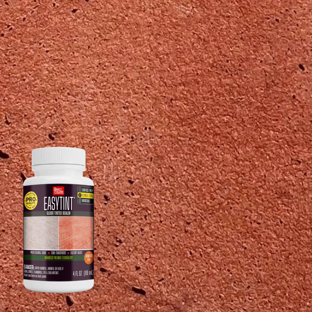 4 ounces of EasyTint™ Tinted Concrete Sealer in 509 Crimson
