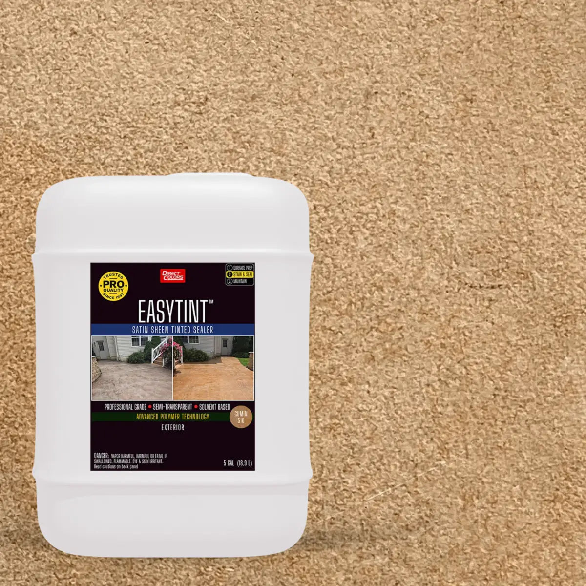 5 gallons of EasyTint™ Tinted Concrete Sealer in 510 Cumin