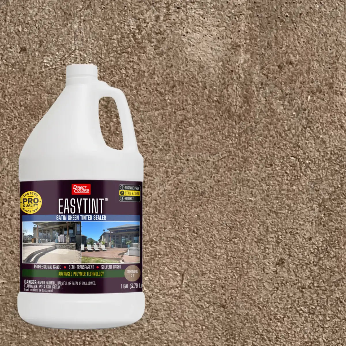 1 gallon of EasyTint™ Tinted Concrete Sealer in 511 Driftwood