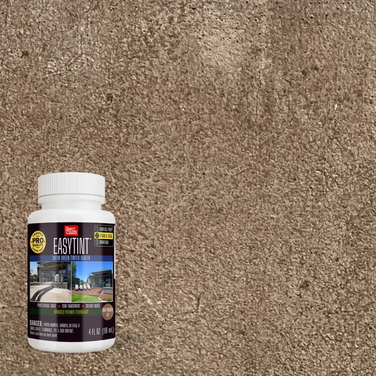 4 ounces of EasyTint™ Tinted Concrete Sealer in 511 Driftwood