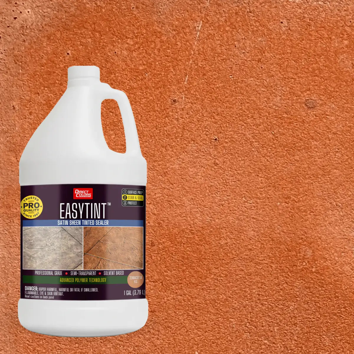 1 gallon of EasyTint™ Tinted Concrete Sealer in 513 Terracotta