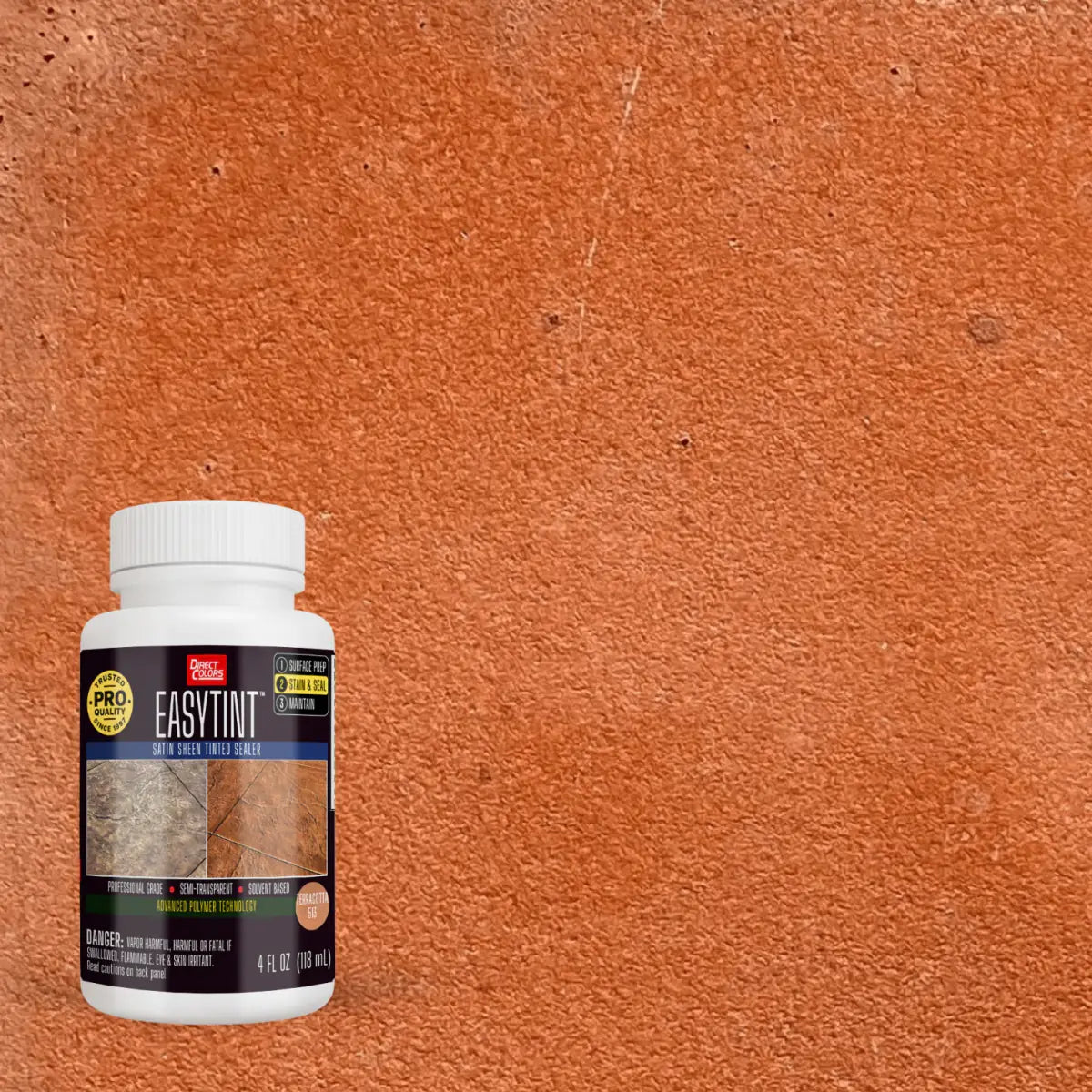 4 ounces of EasyTint™ Tinted Concrete Sealer in 513 Terracotta