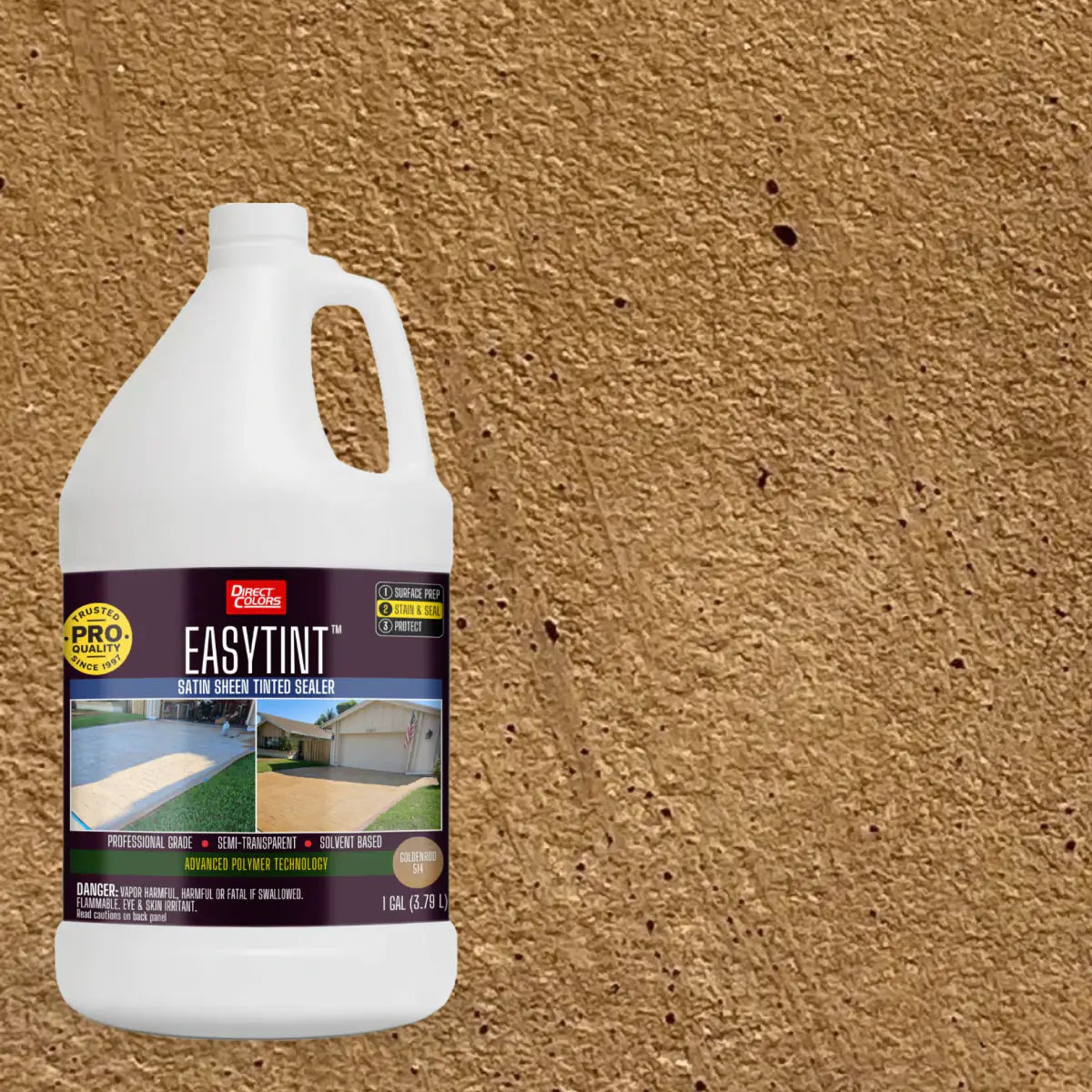 1 gallon of EasyTint™ Tinted Concrete Sealer in 514 Goldenrod